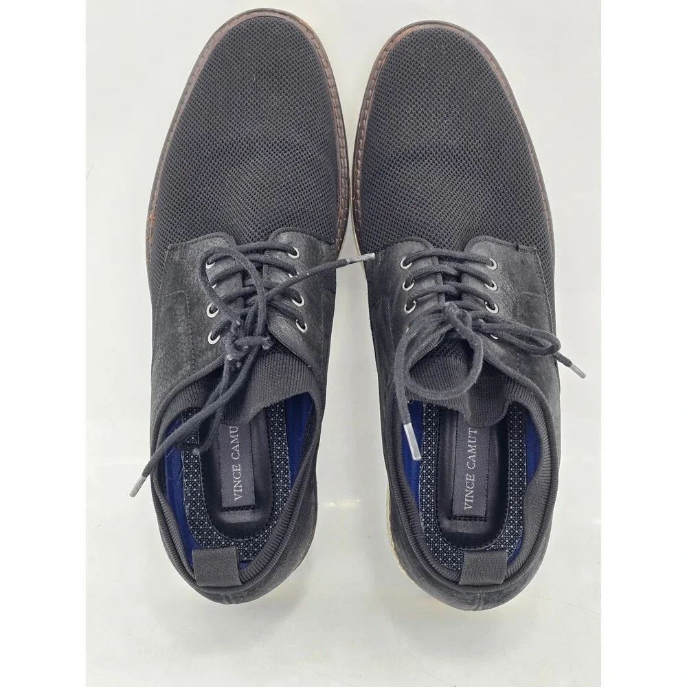 Vince Camuto Haze Oxford Mens 11M Black Mesh Leather Lace Up - Excellent